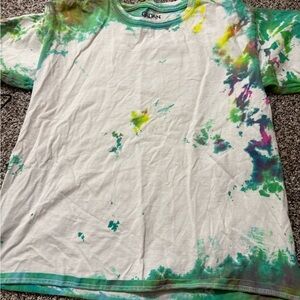 Gildan Kids Tie-Dye T-Shirt - Green, Yellow, and Purple